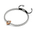 île | Or rose 18 carats et argent | Bracelet Charmballa en macramé avec coquille de conque en cristal